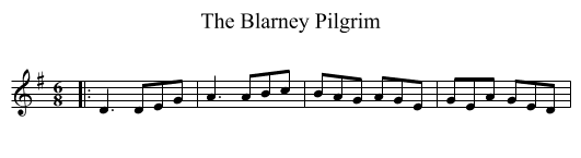 The Blarney Pilgrim - staff notation