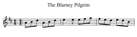 The Blarney Pilgrim - staff notation