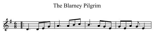 The Blarney Pilgrim - staff notation
