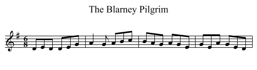 The Blarney Pilgrim - staff notation