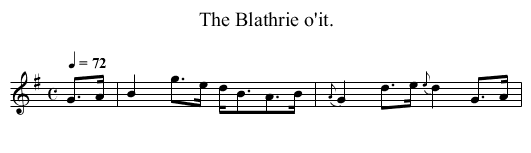 The Blathrie o'it. - staff notation