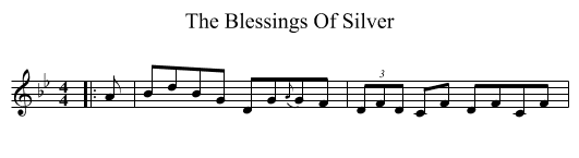 The Blessings Of Silver - staff notation