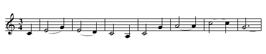 the Blind Girl - staff notation