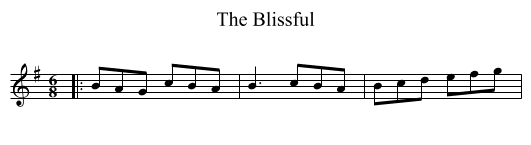 The Blissful - staff notation
