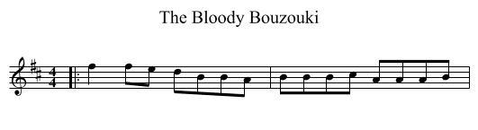 The Bloody Bouzouki - staff notation