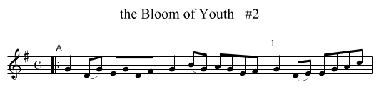 the Bloom of Youth   #2 - staff notation