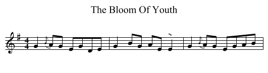 The Bloom Of Youth - staff notation