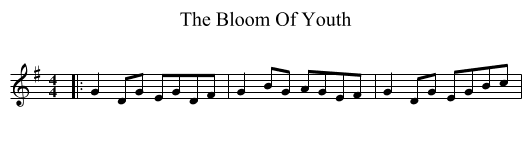 The Bloom Of Youth - staff notation
