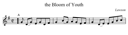 the Bloom of Youth - staff notation