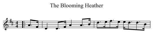The Blooming Heather - staff notation