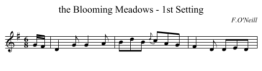 the Blooming Meadows - 1st Setting - staff notation