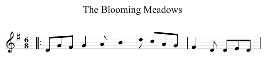 The Blooming Meadows - staff notation