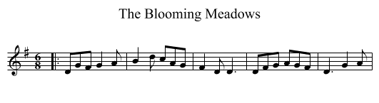 The Blooming Meadows - staff notation
