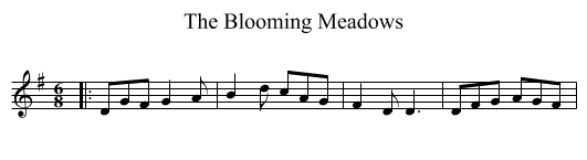 The Blooming Meadows - staff notation