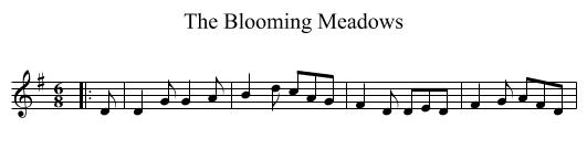 The Blooming Meadows - staff notation