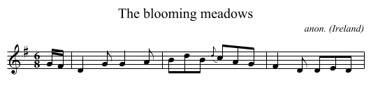The blooming meadows - staff notation