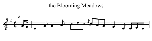the Blooming Meadows - staff notation
