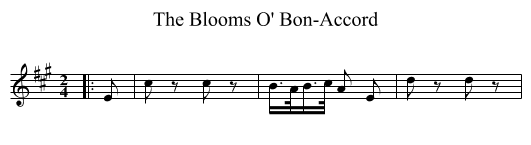 The Blooms O' Bon-Accord - staff notation