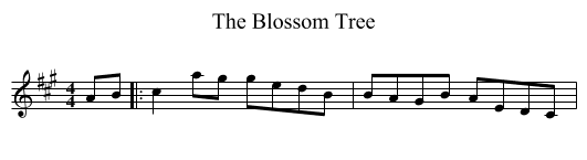 The Blossom Tree - staff notation