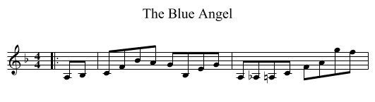 The Blue Angel - staff notation