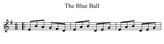 The Blue Ball - staff notation