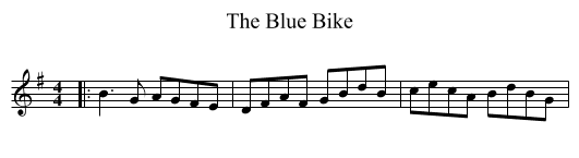The Blue Bike - staff notation