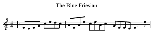 The Blue Friesian - staff notation
