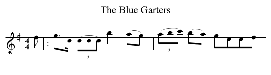The Blue Garters - staff notation
