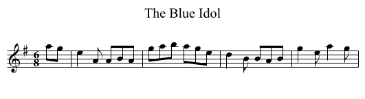The Blue Idol - staff notation
