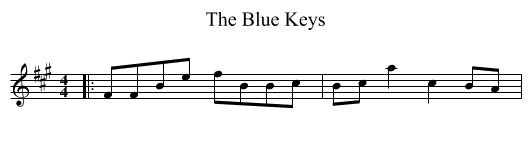 The Blue Keys - staff notation