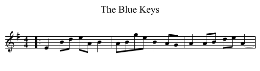 The Blue Keys - staff notation