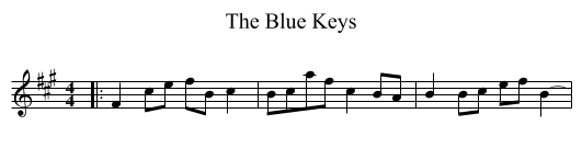 The Blue Keys - staff notation
