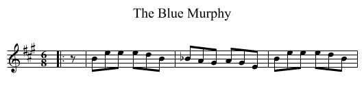 The Blue Murphy - staff notation