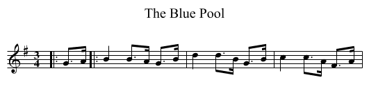 The Blue Pool - staff notation