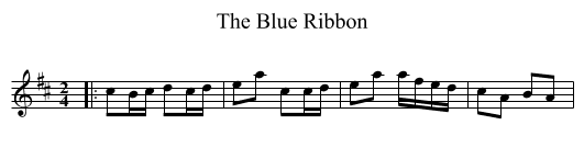 The Blue Ribbon - staff notation