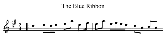 The Blue Ribbon - staff notation