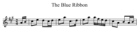 The Blue Ribbon - staff notation