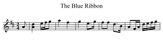 The Blue Ribbon - staff notation