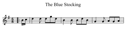 The Blue Stocking - staff notation