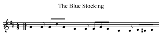 The Blue Stocking - staff notation
