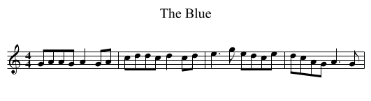 The Blue - staff notation