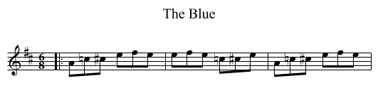 The Blue - staff notation
