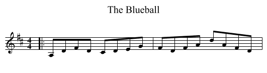 The Blueball - staff notation