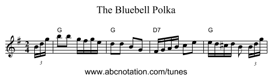 The Bluebell Polka - staff notation