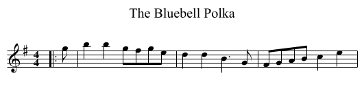 The Bluebell Polka - staff notation