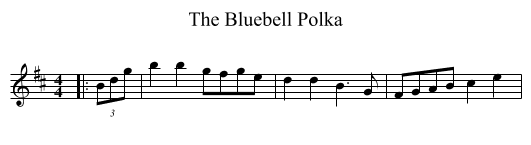 The Bluebell Polka - staff notation
