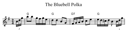 The Bluebell Polka - staff notation
