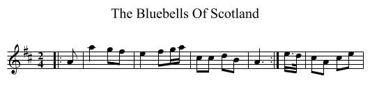 The Bluebells Of Scotland - staff notation