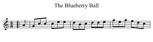 The Blueberry Ball - staff notation