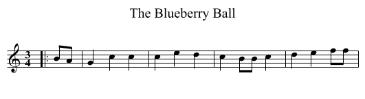 The Blueberry Ball - staff notation